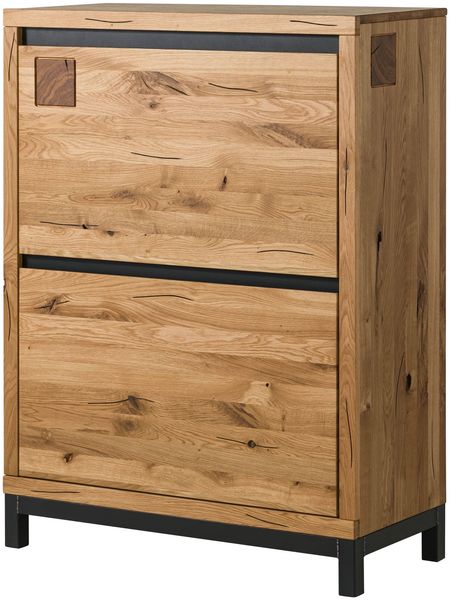 Schuhschrank Wildeiche 90x40x120 natur geölt VILLANDERS #135
