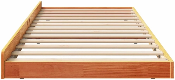 vidaXL Bettgestell Braun 90 x 200 cm Massivholz Kiefer 873423 Bild 5