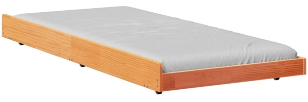 vidaXL Bettgestell Braun 90 x 200 cm Massivholz Kiefer 873423 Bild 2