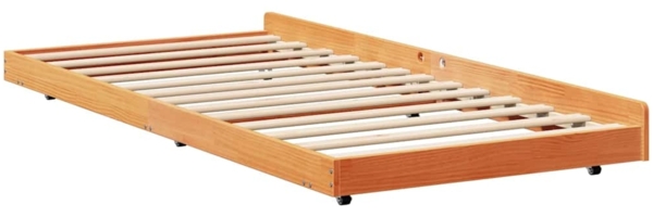 vidaXL Bettgestell Braun 90 x 200 cm Massivholz Kiefer 873423 Bild 7