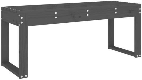 Gartenbank, Sitzbank Grau 110x38x45 cm Massivholz Kiefer