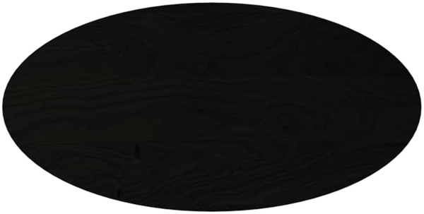 vidaXL Tischplatte Dunkelbraun 100x50x4 cm Massivholz Eiche Oval 4009058