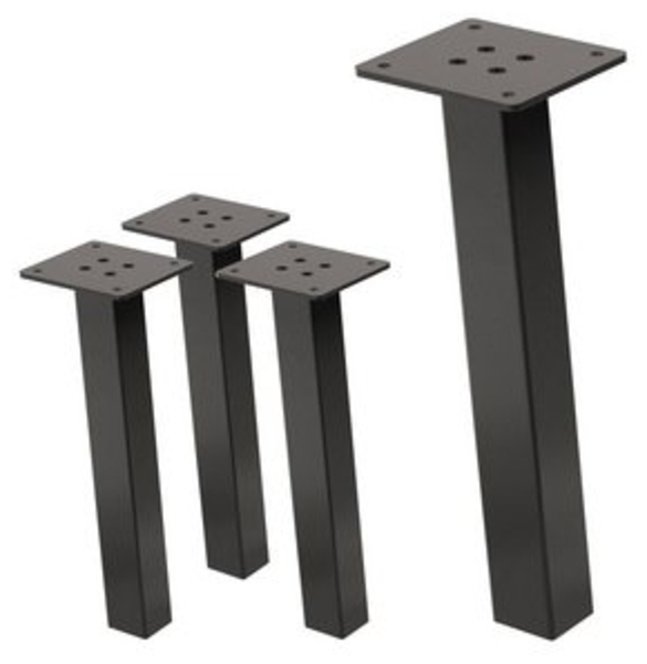 ML-DESIGN Tischbein 4er Set Tischkufen schräg Möbelfüße und Tischgestell aus Stahl I-Form, Bankkufen 30cm Dunkelgrau glänzend Möbelbeine 96° Neigung Bild 6