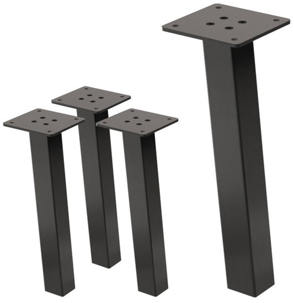 ML-DESIGN Tischbein 4er Set Tischkufen schräg Möbelfüße und Tischgestell aus Stahl I-Form, Bankkufen 30cm Dunkelgrau glänzend Möbelbeine 96° Neigung Bild 4