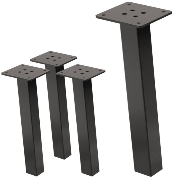 ML-DESIGN Tischbein 4er Set Tischkufen schräg Möbelfüße und Tischgestell aus Stahl I-Form, Bankkufen 30cm Dunkelgrau glänzend Möbelbeine 96° Neigung Bild 5