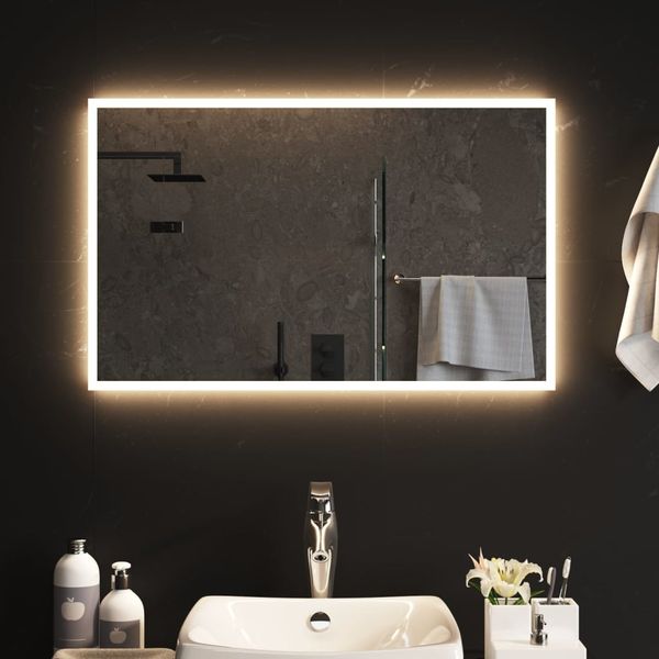 LED-Badspiegel, Wandspiegel 50x80 cm