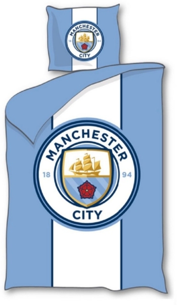 Manchester City Polyester Bettwäsche Bettbezug 140x200 cm & Kissenbezug 60x70 cm