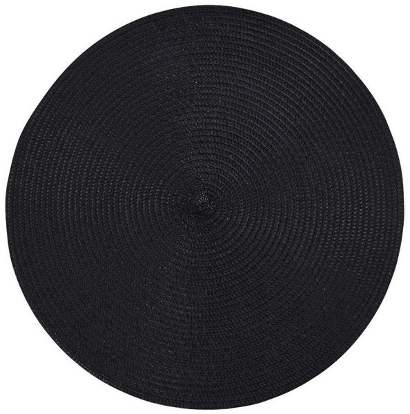 HAC24 Platzset Platzmatte Abwaschbar Tischset Platzdeckchen Tisch Untersetzer, (1-St), Rund, Ø 38 cm, Bast-Optik