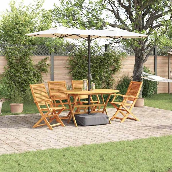 vidaXL Garten Essgruppe 5 pcs Braun Massivholz Akazie 3375712
