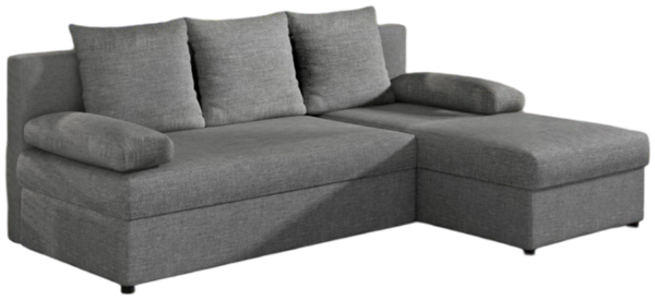 Designer Sofa Cali mit Stauraum und Schlaffunktion Grau Rechts