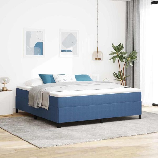 vidaXL Boxspringbett Blau 180 x 200 cm Cordstoff 42006985