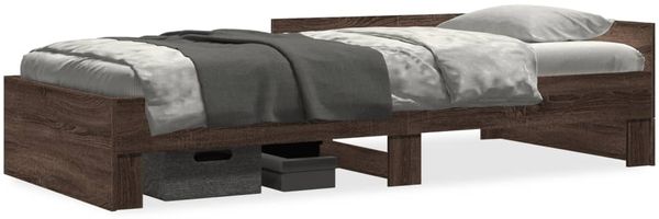 vidaXL Bettgestell ohne Matratze Braun Eiche 75x190 cm Holzwerkstoff 849599