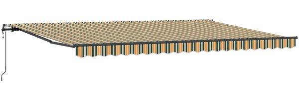 vidaXL Ausziehbare Markise Grün und Gelb 500 x 300 cm 3331447 Bild 2