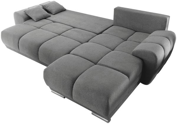 Ed Exciting Design Sofa Anton mit Schlaffunktion & Bettkasten in verschiedenen Farben erhältlich Luxus-Webstoff Flachgewebe beidseitig montierbar Bild 2