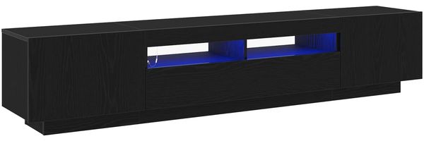 TV-Schrank 2 pcs, Lowboard TV Schwarz 200 x 35 x 40 cm Holzwerkstoff