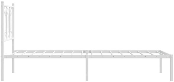 vidaXL Bettgestell mit Kopfteil Metall Weiß 90x190 cm 376169 Bild 5