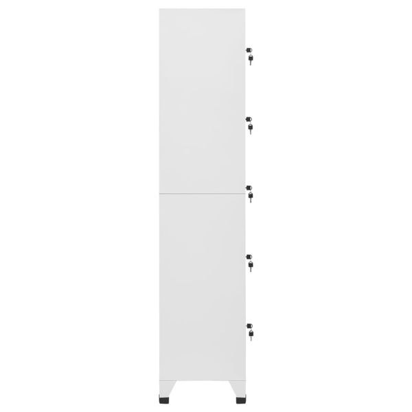 vidaXL Schließfachschrank Hellgrau 38 x 40 x 180 cm Stahl [339789] Bild 3