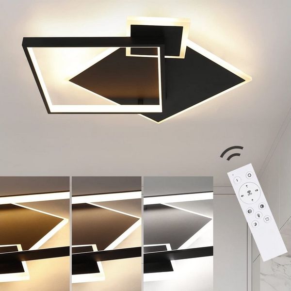 Nettlife Deckenleuchte Dimmbar Wohnzimmerlampe 50W aus Metall, LED fest integriert, Kaltweiß Neutralweiß Warmweiß, Esszimmer Küche Jugendzimmer Schlafzimmer