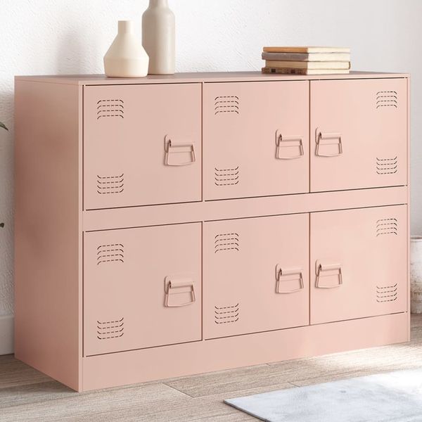 vidaXL Kommode Rosa 99 x 39 x 73 cm Stahl