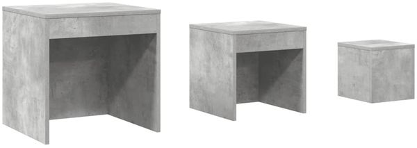 Couchtische, Sofatische 3-tlg. Betongrau Holzwerkstoff