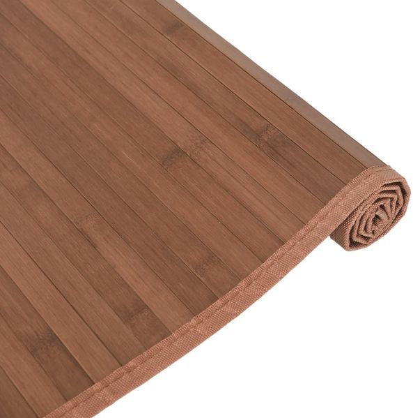 vidaXL Teppich Rechteckig Braun 80x1000 cm Bambus 376932 Bild 4