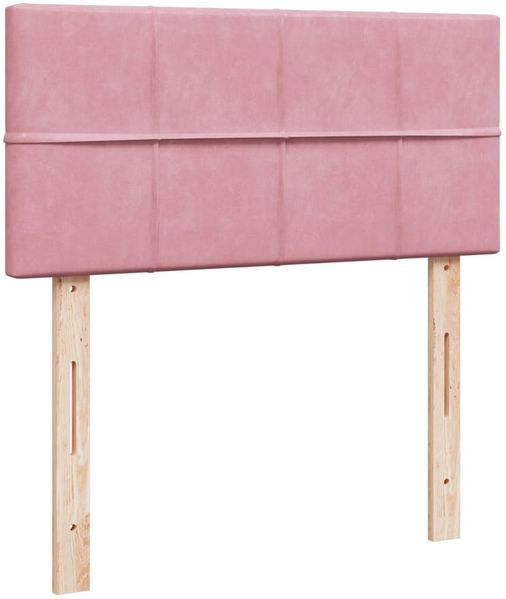 vidaXL Boxspringbett mit Matratze Rosa 90x200 cm Samt 3286227 Bild 8
