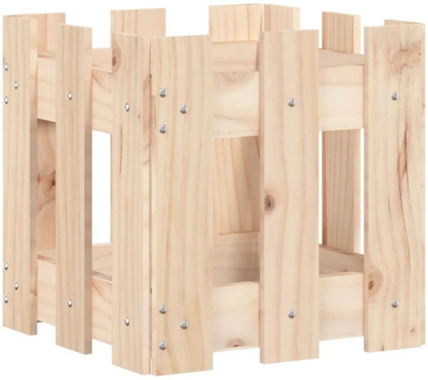 vidaXL Pflanzkübel Lattenzaun-Design 30x30x30 cm Massivholz Kiefer 832442