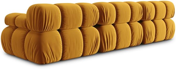 Micadoni Modulares Sofa Bellis 3-Sitzer Samt Bluvel Gelb Bild 4