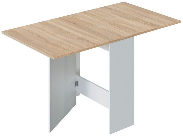 habeig Küchentisch Esszimmertisch Esstisch Klapptisch Tisch Küche klappbar weiß 134x78cm, Tischplatte ausklappbar