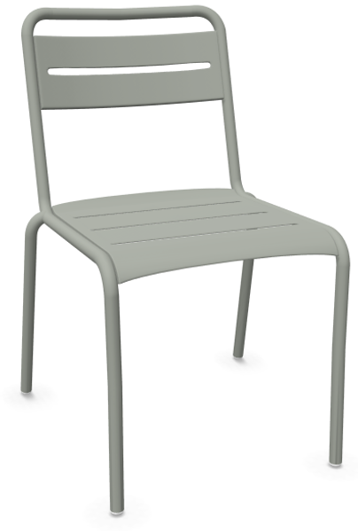 4er Set Star Gartenstuhl grau Aluminium