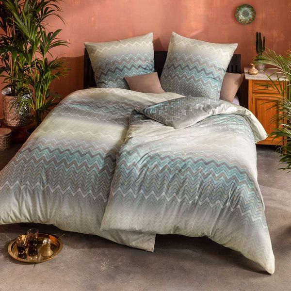 Estella Interlock Jersey Bettwäsche Luna 6949-530 grün 135x200