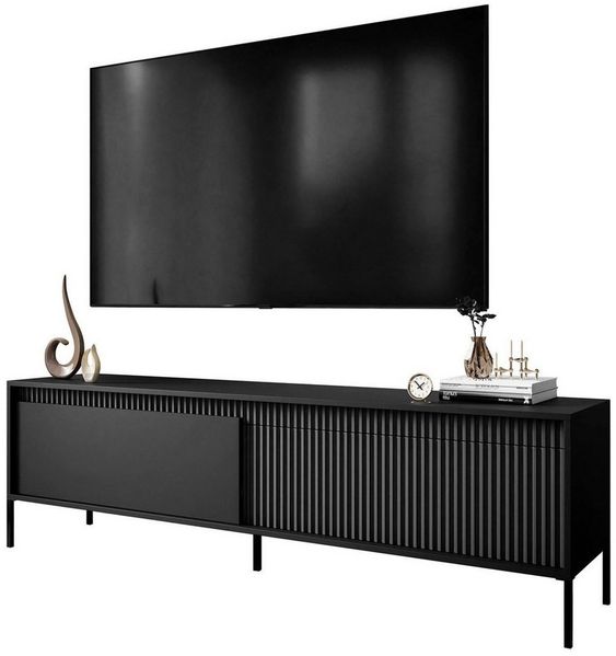 yourhouse24 TV-Schrank SENSO Fronten gefräst, TV-Tisch, Modern Wohnzimmer