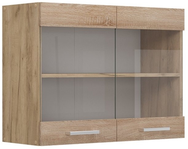 Küchenglasschrank R-Line Sonoma 80 cm Vicco Bild 5