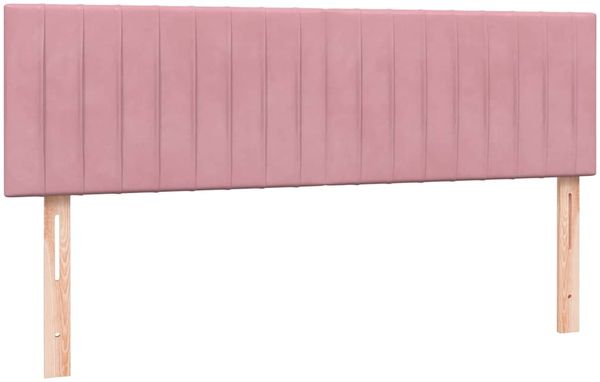 vidaXL Boxspringbett mit Matratze Rosa 140x220 cm Samt 3317738 Bild 7