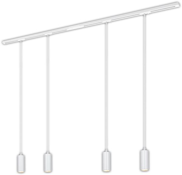 Briloner Leuchten Schienensystem-Sets RAIL, ohne Leuchtmittel, Schienensystem Rail 1,5 m Weiß 4,5W Decke Wohnzimmer Büro Küche Flur