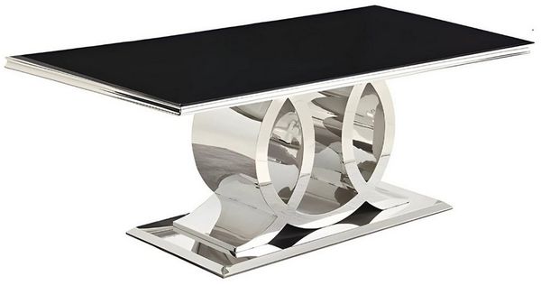 alesvelt Esstisch Napoli mit einzigartigem Design 180cm Glas rechteckig (1-Tisch), 180x90x76 cm