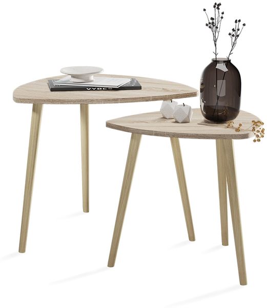 Couchtisch Twino Sonoma 48 x 45 cm 2er Set Vicco Bild 5