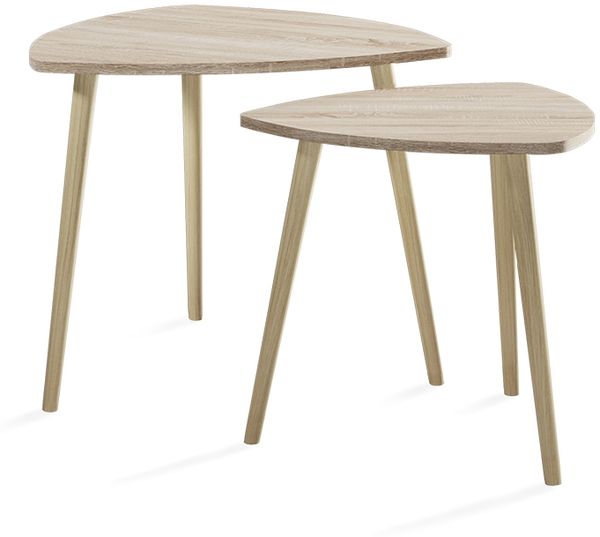 Couchtisch Twino Sonoma 48 x 45 cm 2er Set Vicco