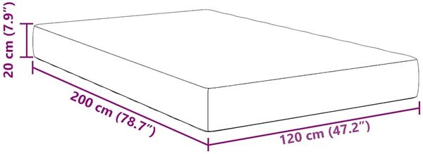 vidaXL Bettmatratze mit Matratze Hellgrau 120 x 200 cm Stoff 42008281 Bild 11