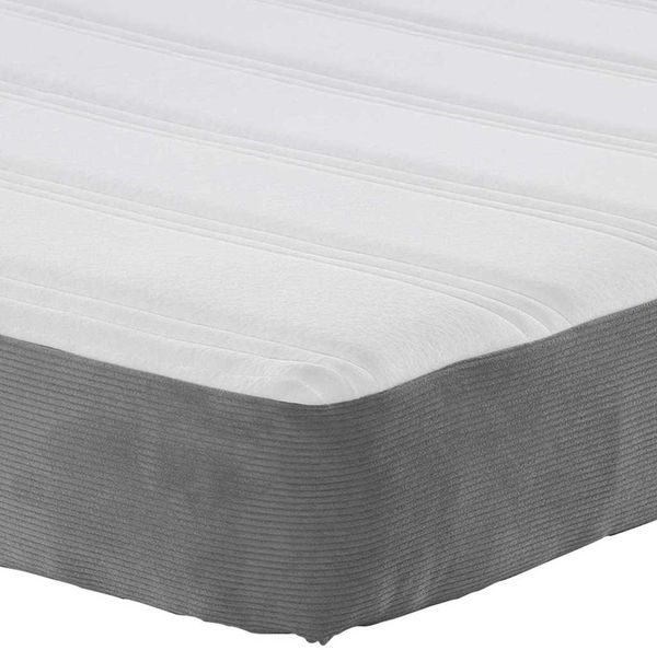 vidaXL Bettmatratze mit Matratze Hellgrau 120 x 200 cm Stoff 42008281 Bild 8