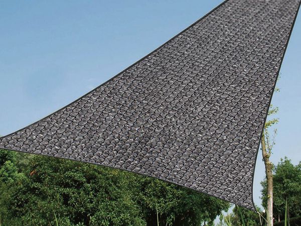 Sonnensegel Dreieck wasserdurchlässig Dunkelgrau 3,6m - Sonnenschutz für Balkon