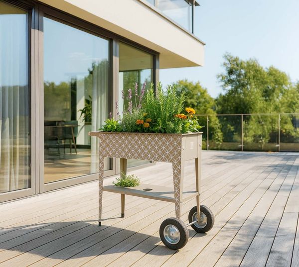 Herstera Garden Metall Hochbeet Barcelona | Taupe