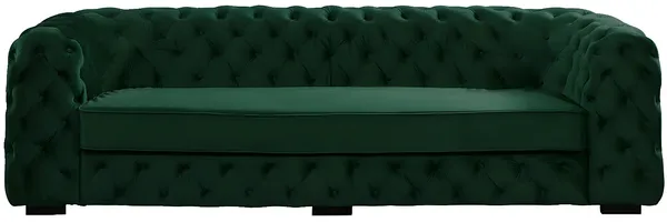 Vente-unique - Sofa Chesterfield 3-Sitzer - Samt - Tannengrün - STANLEY