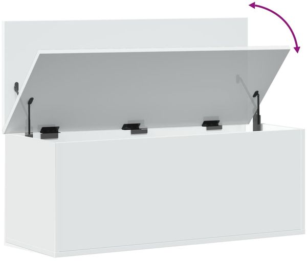 vidaXL Truhe Weiß 90x35x35 cm Holzwerkstoff 840681 Bild 8