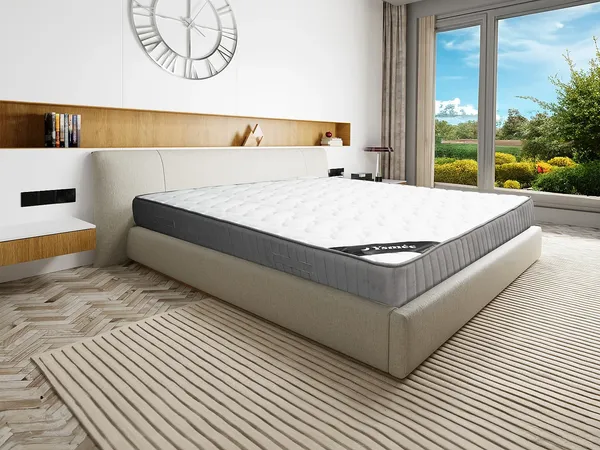 Vente-unique - MALINO Matratze Stoff Weiß - B 140 cm x H 30 cm x L 190 cm