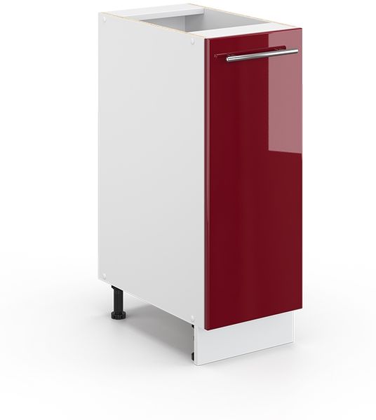 Midischrank Fame-Line Bordeaux Hochglanz 30 x 82 cm ohne Arbeitsplatte Vicco