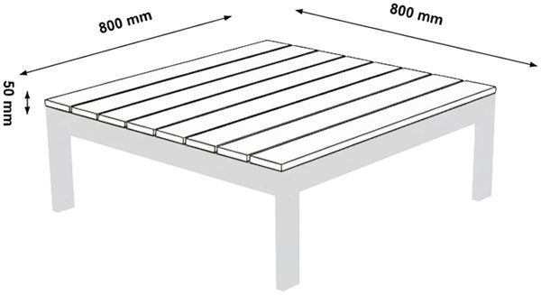 HOME DELUXE Aluminium Tischplatte für Gartenlounge RIO - Schwarz Bild 5