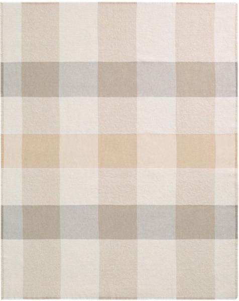 Plaid Plaid White Bouclé, Biederlack, in klassischem Karodesign