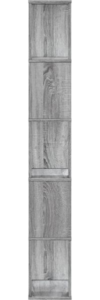 vidaXL Bücherregal 5 Böden Grau Sonoma 45x23,5x162,5 cm Holzwerkstoff 852785 Bild 5