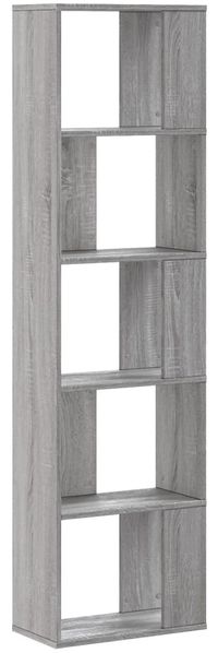 vidaXL Bücherregal 5 Böden Grau Sonoma 45x23,5x162,5 cm Holzwerkstoff 852785 Bild 4